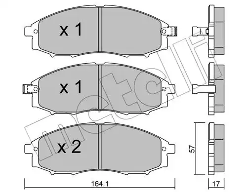 накладки METELLI 22-0611-0