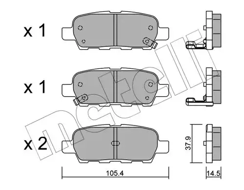 накладки METELLI 22-0612-0