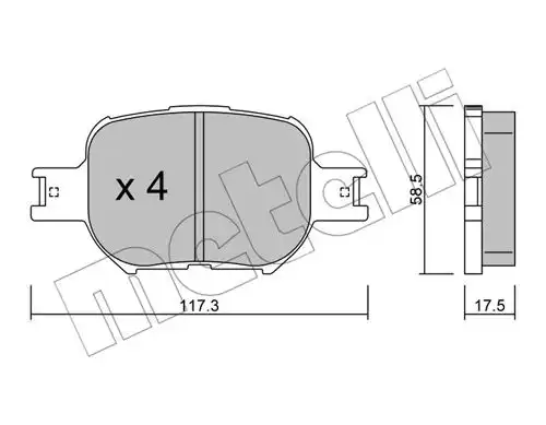 накладки METELLI 22-0614-0