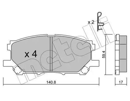 накладки METELLI 22-0618-0