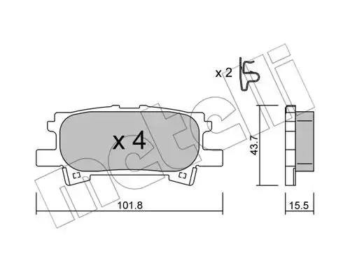 накладки METELLI 22-0619-0