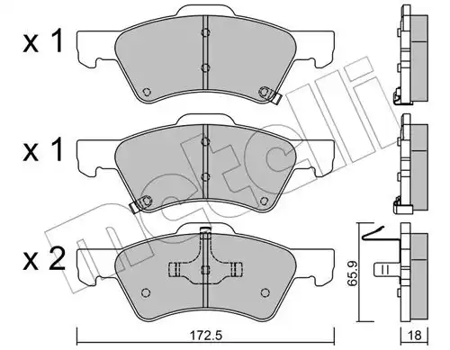 накладки METELLI 22-0623-0