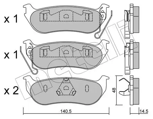 накладки METELLI 22-0627-0