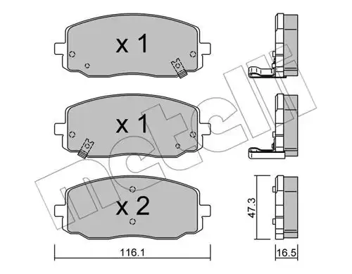 накладки METELLI 22-0629-0