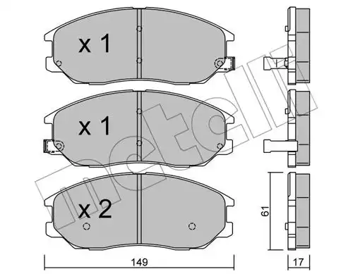 накладки METELLI 22-0633-0