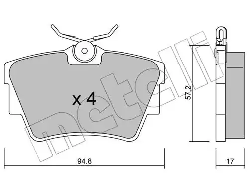 накладки METELLI 22-0635-0