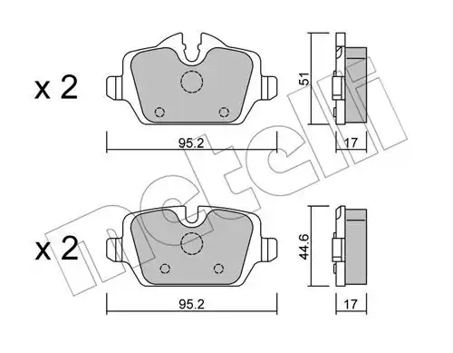 накладки METELLI 22-0641-0