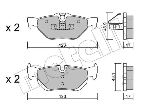 накладки METELLI 22-0642-0