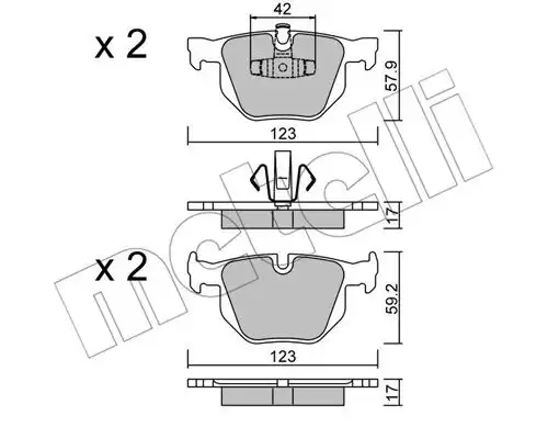 накладки METELLI 22-0643-0