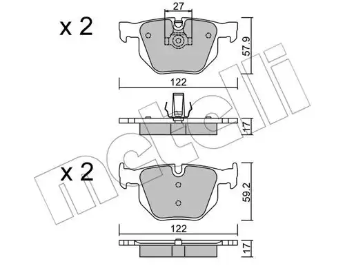 накладки METELLI 22-0644-0