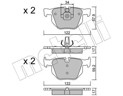 накладки METELLI 22-0644-4