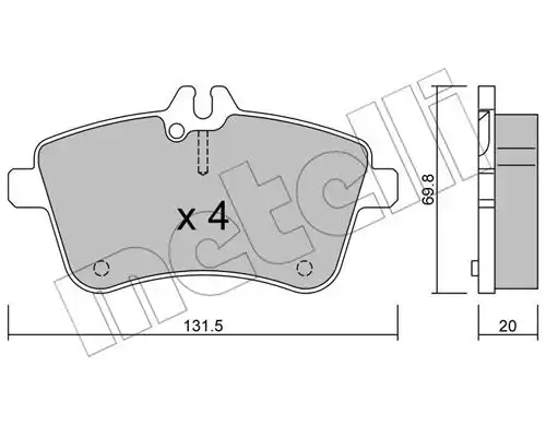 накладки METELLI 22-0647-0