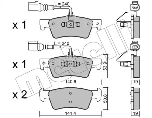 накладки METELLI 22-0661-0