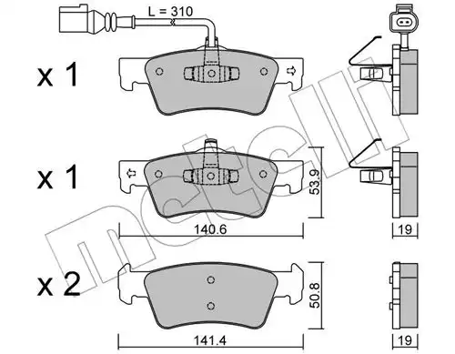 накладки METELLI 22-0661-1