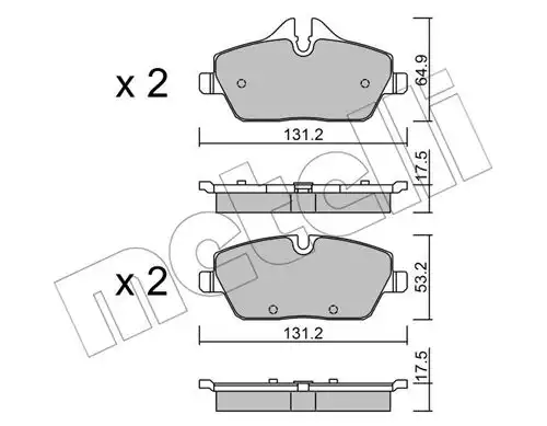 накладки METELLI 22-0664-0