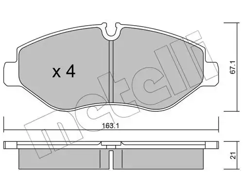 накладки METELLI 22-0671-0