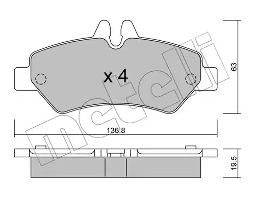 накладки METELLI 22-0672-0