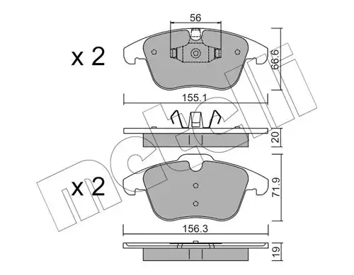 накладки METELLI 22-0675-0