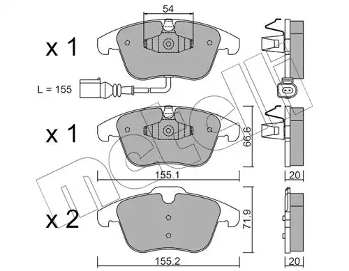 накладки METELLI 22-0675-1