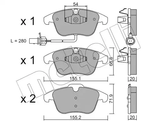 накладки METELLI 22-0675-2