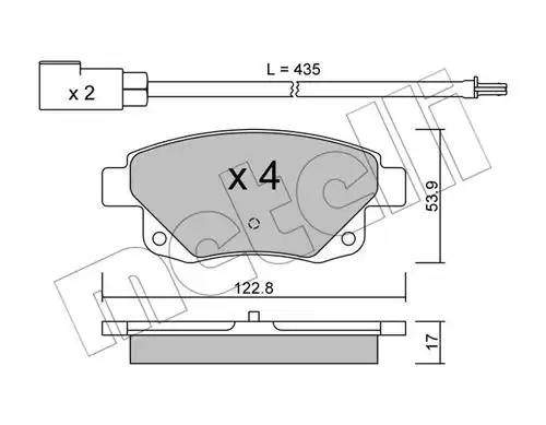 накладки METELLI 22-0681-0