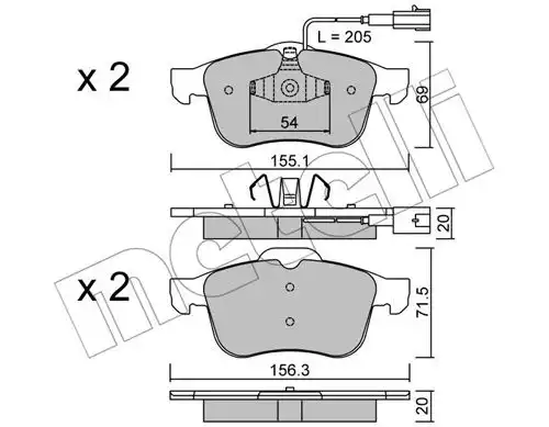 накладки METELLI 22-0703-1