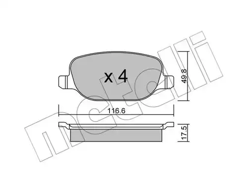 накладки METELLI 22-0704-0