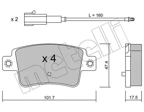 накладки METELLI 22-0705-1