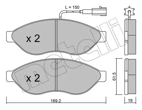 накладки METELLI 22-0708-1