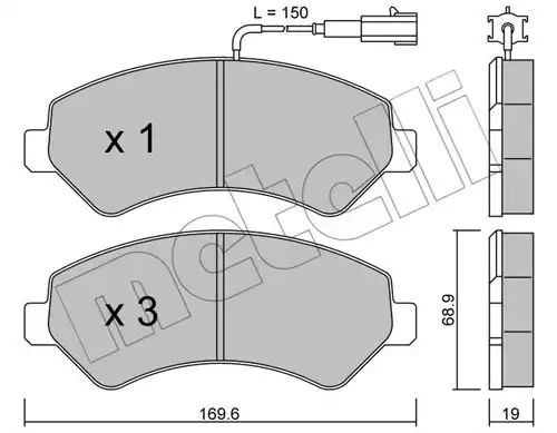 накладки METELLI 22-0709-0