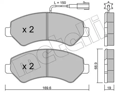 накладки METELLI 22-0709-1