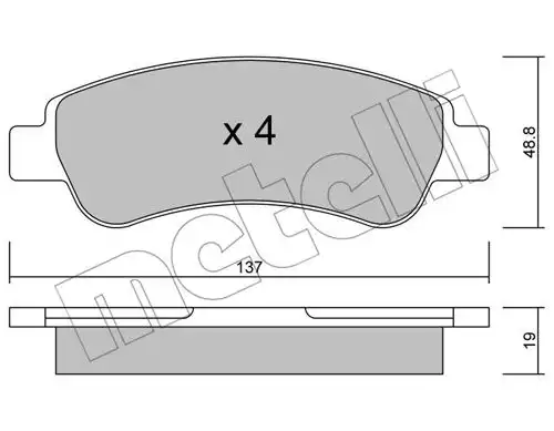 накладки METELLI 22-0710-0