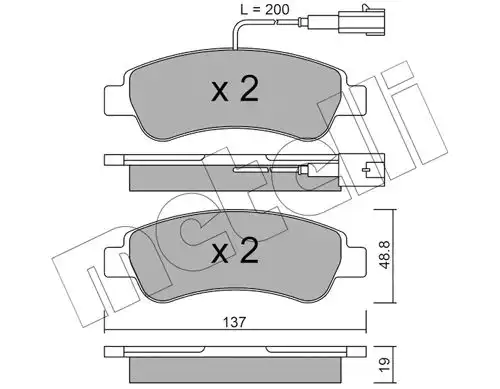 накладки METELLI 22-0710-1