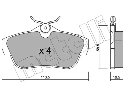 накладки METELLI 22-0712-0