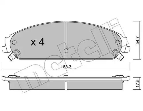 накладки METELLI 22-0717-0