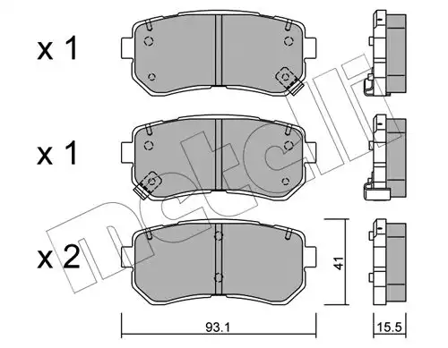 накладки METELLI 22-0725-0