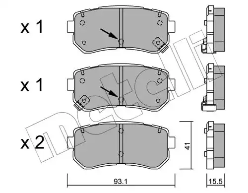 накладки METELLI 22-0725-1