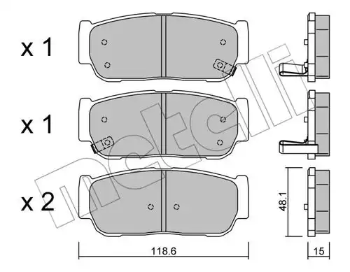 накладки METELLI 22-0727-0