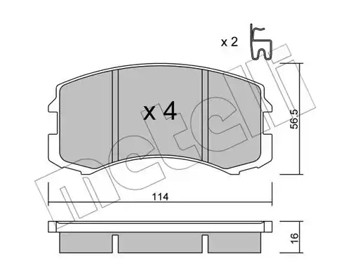 накладки METELLI 22-0736-0