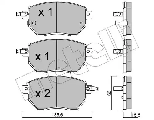 накладки METELLI 22-0741-0