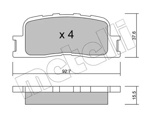 накладки METELLI 22-0753-0