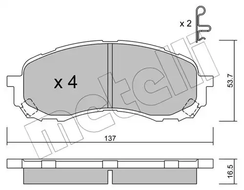 накладки METELLI 22-0762-0