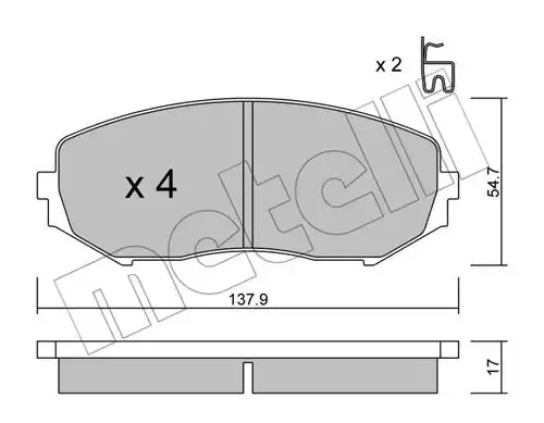 накладки METELLI 22-0766-0