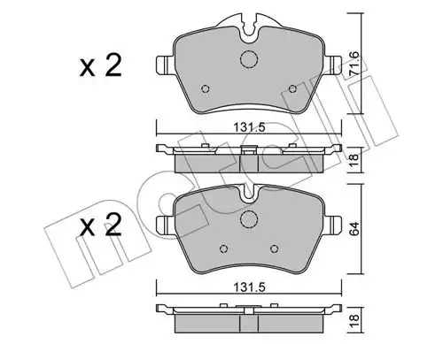 накладки METELLI 22-0768-0