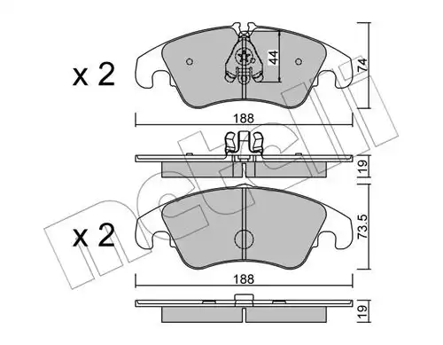 накладки METELLI 22-0775-0