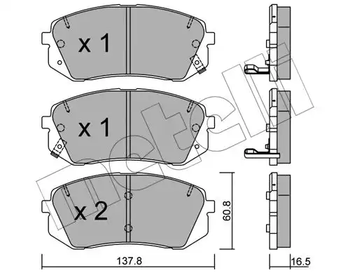 накладки METELLI 22-0783-0