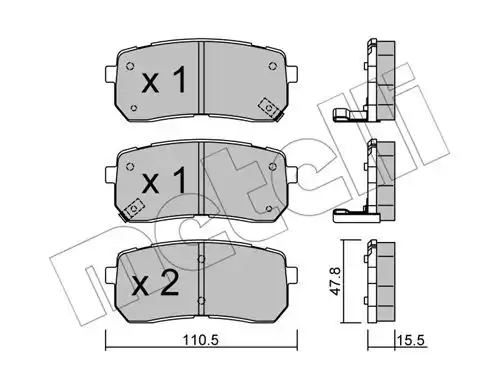 накладки METELLI 22-0786-0