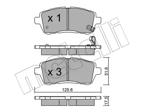 накладки METELLI 22-0793-0