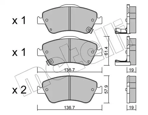 накладки METELLI 22-0794-0