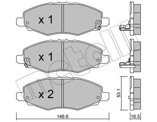 накладки METELLI 22-0798-0